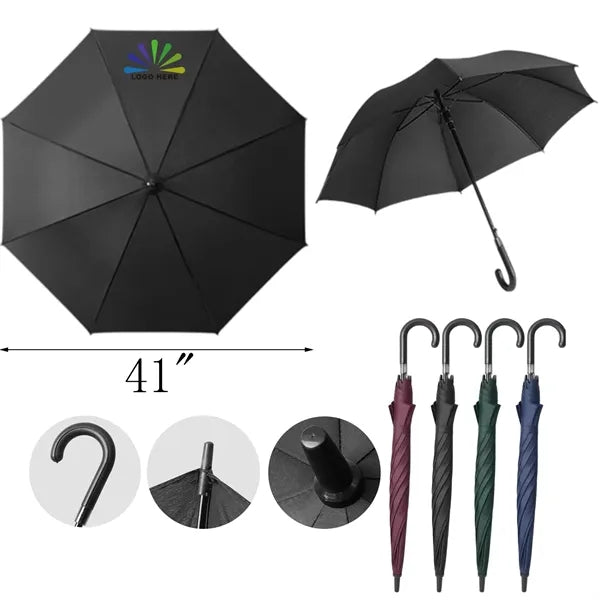 Curved Handle Umbrella for Rain and Sun