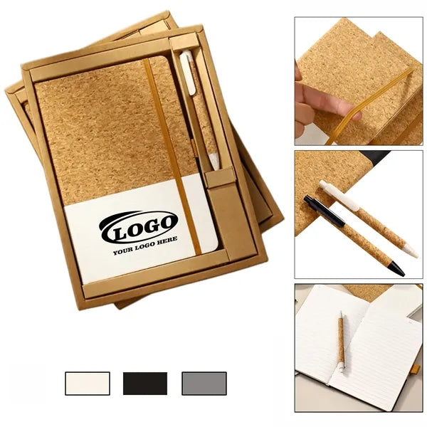 Eco Friendly Cork Notebook And Pen Set