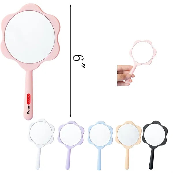 Portable Mini Makeup Mirror With Handle