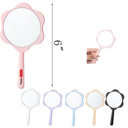 Portable Mini Makeup Mirror With Handle