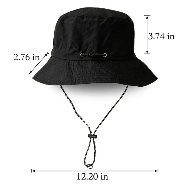 Wide Brim Packable Waterproof Bucket Adjustable Boonie Hat