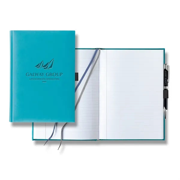 Tucson Grande Lined White Page Journal with Pen & Loop