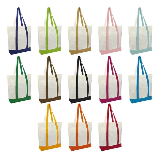 Large 12 Oz Canvas Boat Shopping Tote Bag 18"x4"x16"