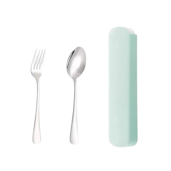 Portable Stainless Steel 2 Piece Flatware Set
