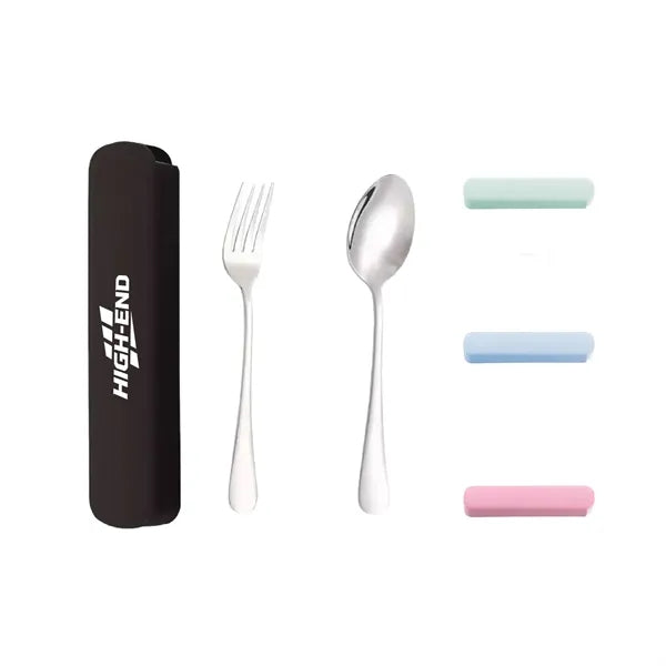 Portable Stainless Steel 2 Piece Flatware Set