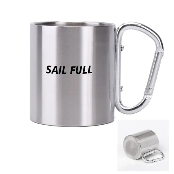 10 oz Camping Mug with Carabiner Handle