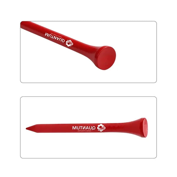 2 3/4" Wooden Golf Tees W/1 Color Logo