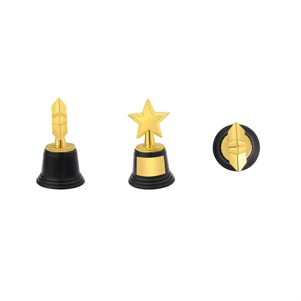 4.7"x2.6" Mini Plastic Gold Star Trophy Awards For Kids
