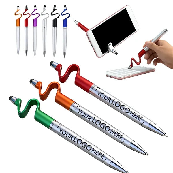 3-in-1 Multifunction Stylus Pen with Integrated Phone Stand