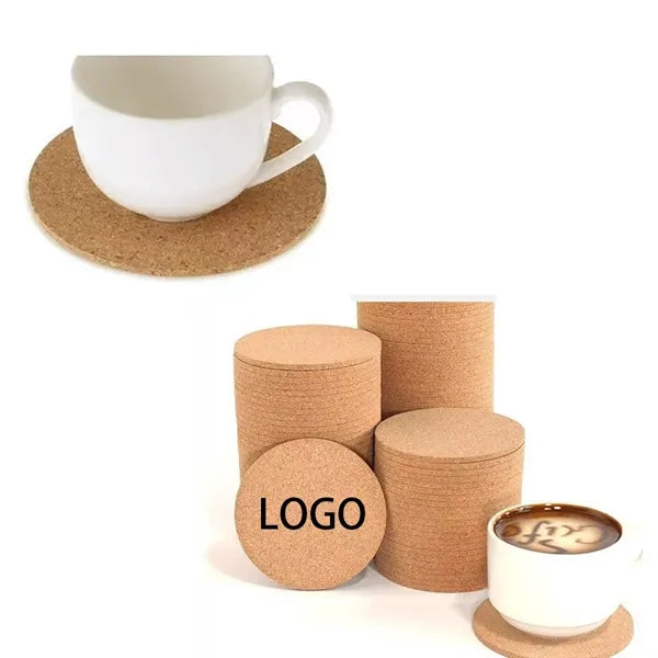 Natural Beige Cork Coaster Eco-Friendly Table