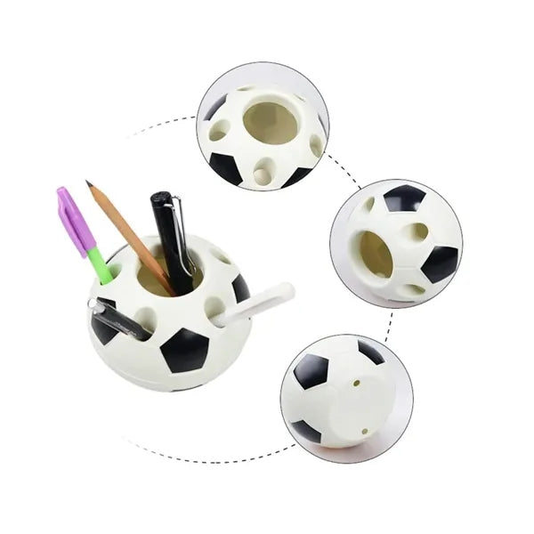 Logo Football Shape Desktop Pen Holder Desk Organize