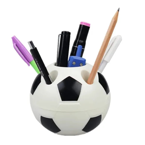 Logo Football Shape Desktop Pen Holder Desk Organize