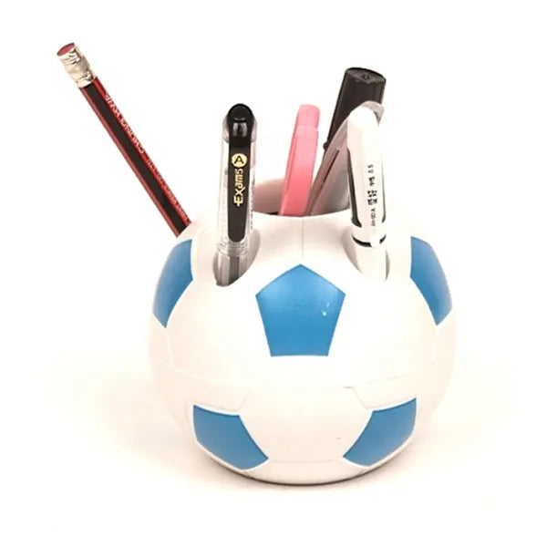Logo Football Shape Desktop Pen Holder Desk Organize