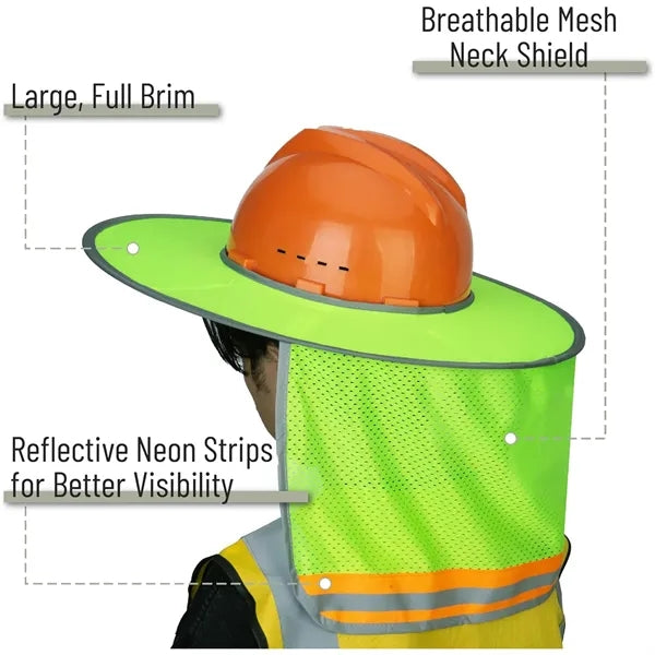 Industrial Hard Hat Sun Shield Safety Helmet Sunshade