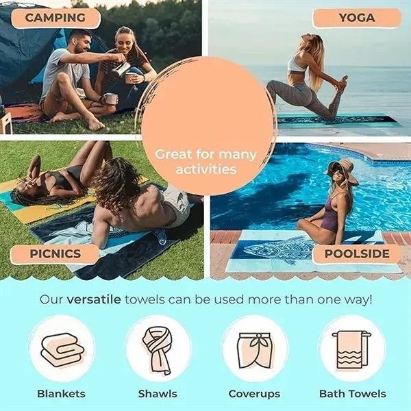 Microfiber Lightweight Beach Absorbent Compact Towel
