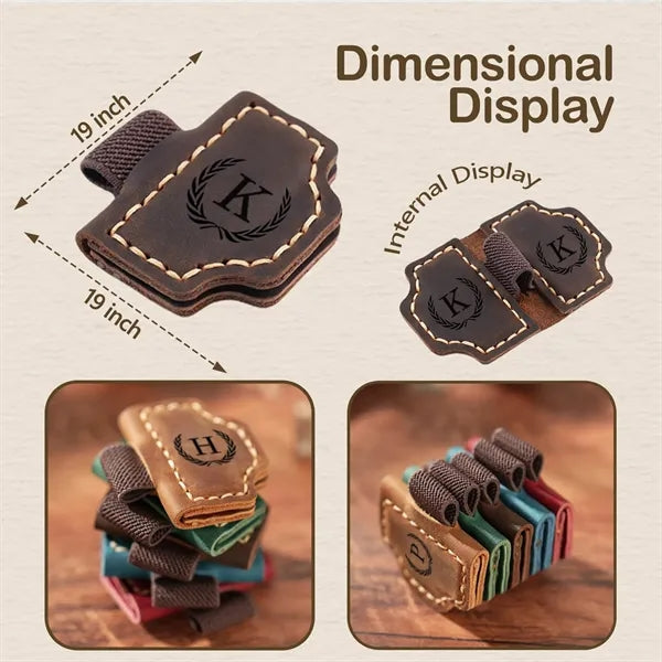 Magnetic Leather Bookmark Pen