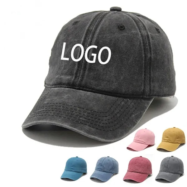 Vintage Washed Cotton Baseball Cap-Breathable
