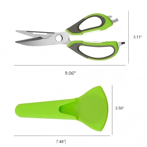 5-in-1 Versatile Stainless Steel Scissors W/Magnetic Protect