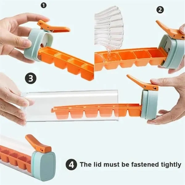 MOQ Single Hand Press Demould Ice Tray with Handle