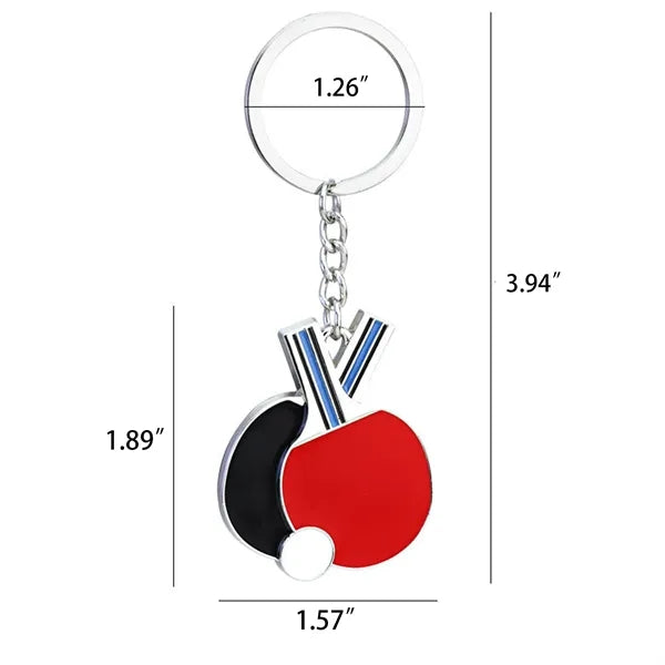 Mini Table Tennis Paddle Keychain