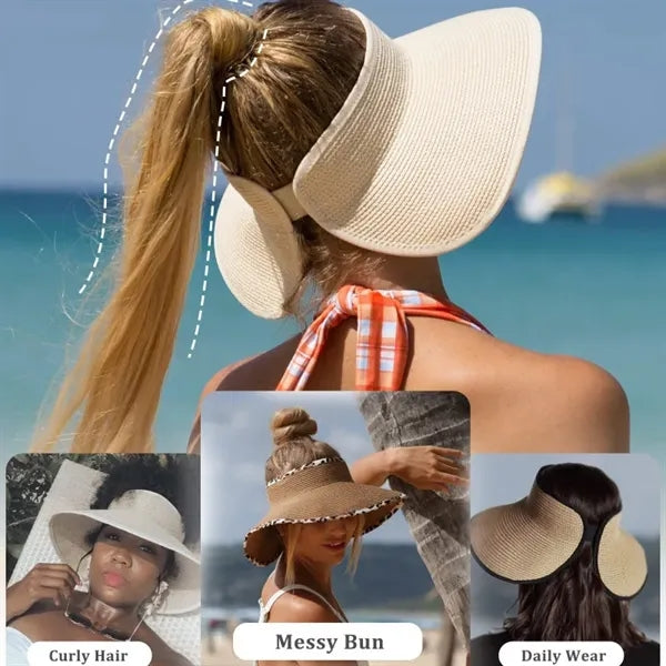 Foldable Straw Sun Visor Hats
