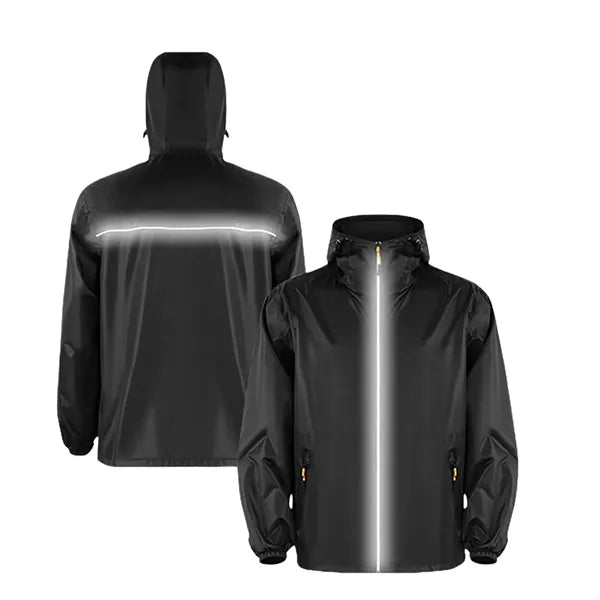 Two-Piece Reflective Hooded Raincoat