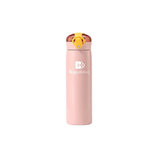 Logo Stainless Steel Straw Tumbler 15.5oz Insulated