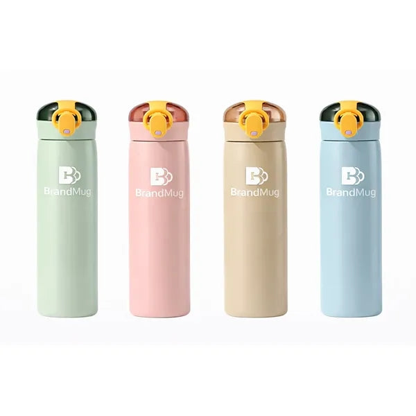 Logo Stainless Steel Straw Tumbler 15.5oz Insulated