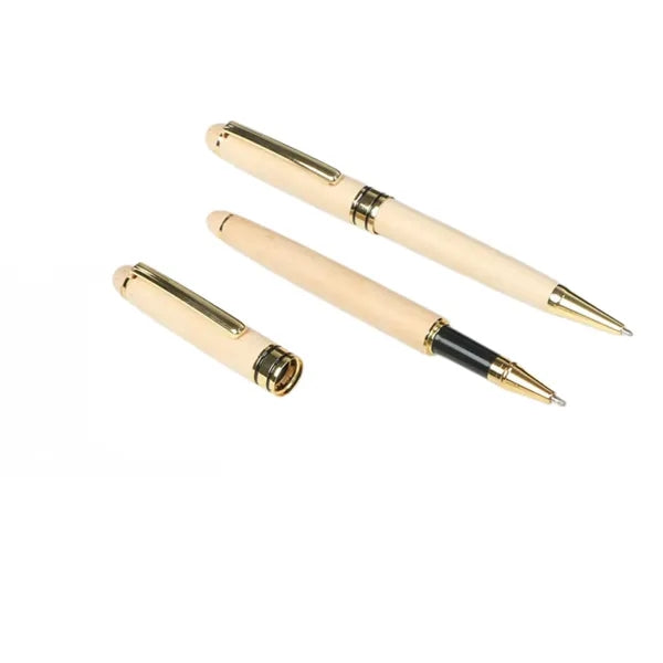 Maple Wood Case and Pens