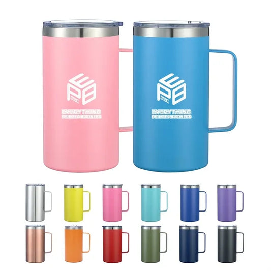 24oz Stainless Steel Insulated Mug with Lid