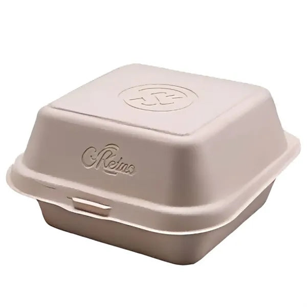 Disposable Pulp Hamburger Box, Solid Mango Sago Dessert