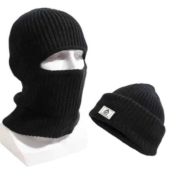 Windproof and cold-proof knitted beanie hat, customizable