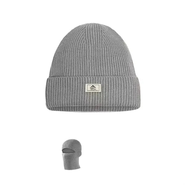 Windproof and cold-proof knitted beanie hat, customizable