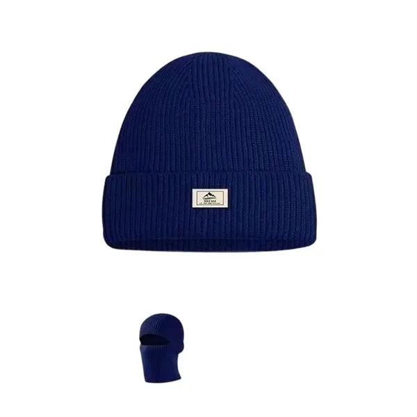Windproof and cold-proof knitted beanie hat, customizable