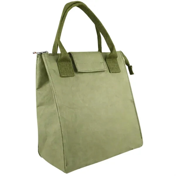 Washable Kraft Paper Insulated Lunch Tote Bag