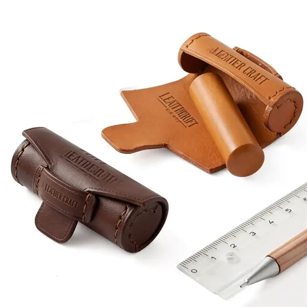 Leather Stamp Storage Pouch
