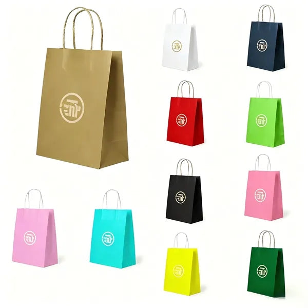 Kraft Paper Takeout Bag With Handles