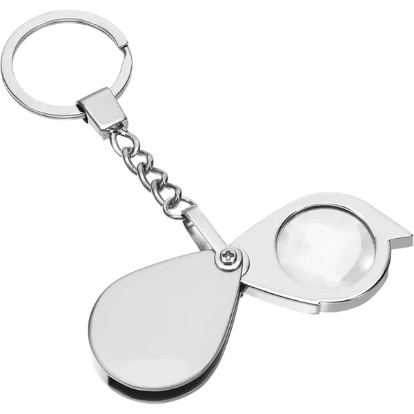 Zinc Alloy 20X Folding Magnifier Keychain