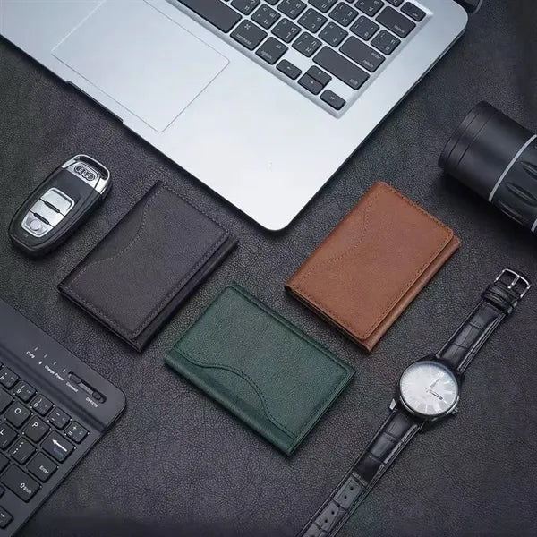 MagSafe PU Leather Phone Wallet Magnetic Card Holder