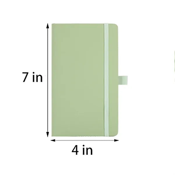 PU Leather Hardcover Notebook With Pen Loop 7" x 4"