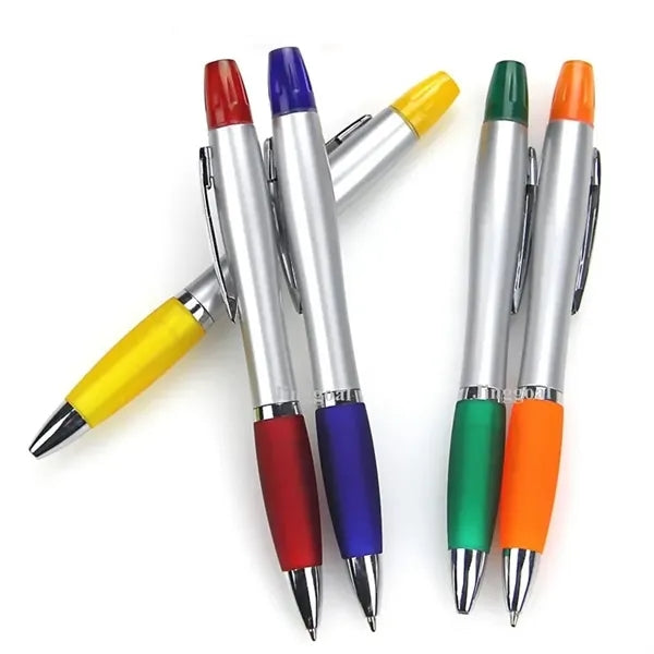 Dual-head Ballpoint Pen Highlighter