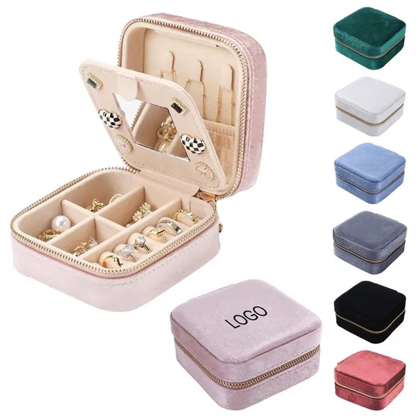 Velvet Jewelry Organizer Case