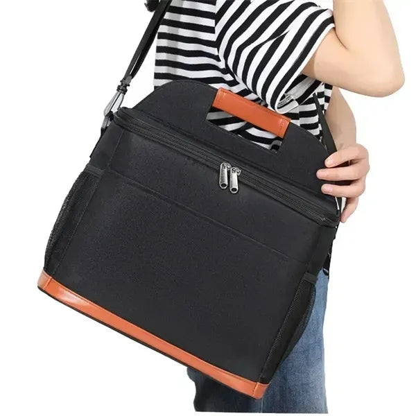 Insulated Cooler Lunch Bag With Shoulder Strap
