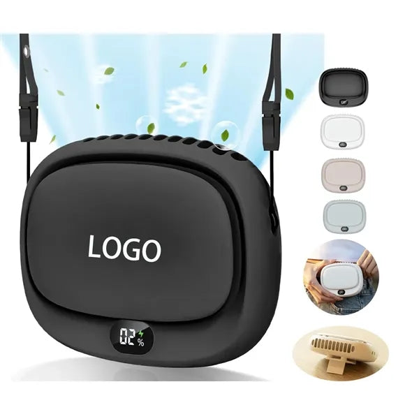 USB Rechargeable Hands-Free Hanging Wearable Neck Fan