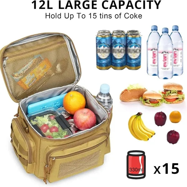 Large Tactical Webbing Leakproof Lunch Box Cooling Bag