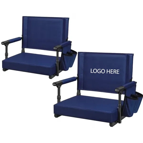 Foldable Stadium Seat Cushion with Cup Holder Shoulder Strap