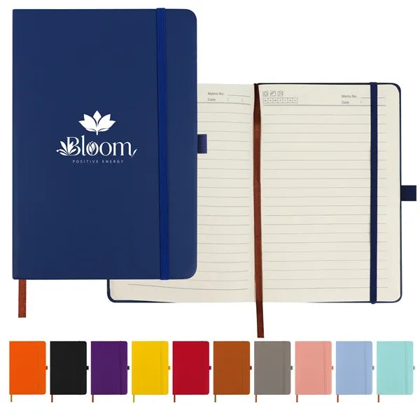 A5 PU Leather Business Notebook W/ Elastic Band
