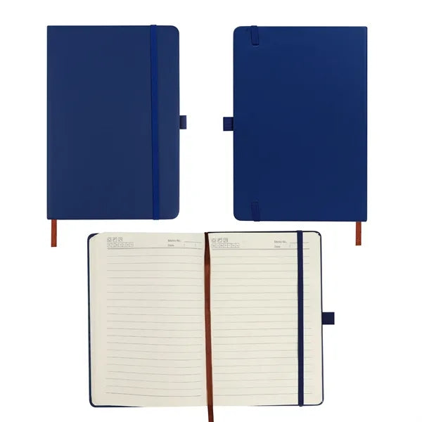 A5 PU Leather Business Notebook W/ Elastic Band