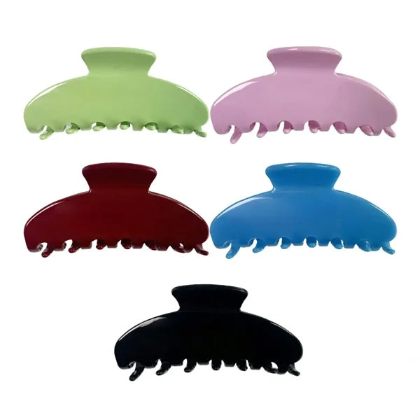 Women Simple Solid Color4.13-inch Large Acetate Hair Clip