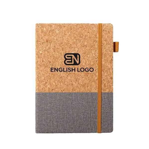 Eco-Friendly Patchwork Cork & Wheat Straw Faux Leather Noteb